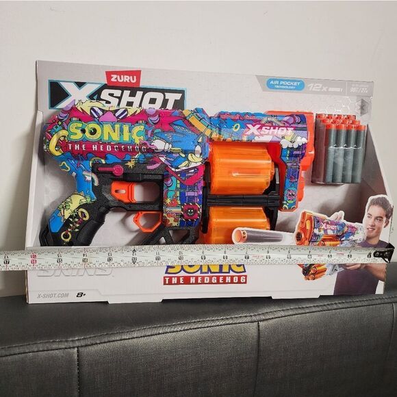 X-Shot SKINS Dread Dart Blaster - Sonic the Hedgehog by ZURU Hyper Spike - Picture 7 of 7